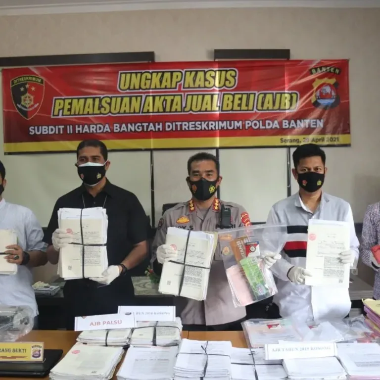 Satgas Mafia Tanah Polda Banten Ungkap 690 AJB Palsu