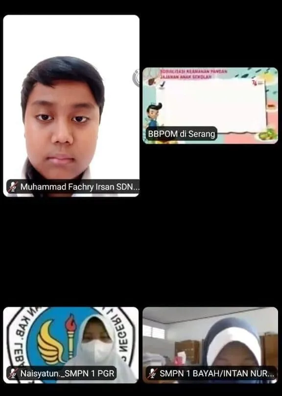 Cerita Siwa SDN Serang 2 Ikut Sosialisasi Keamanan Pangan Secara Daring