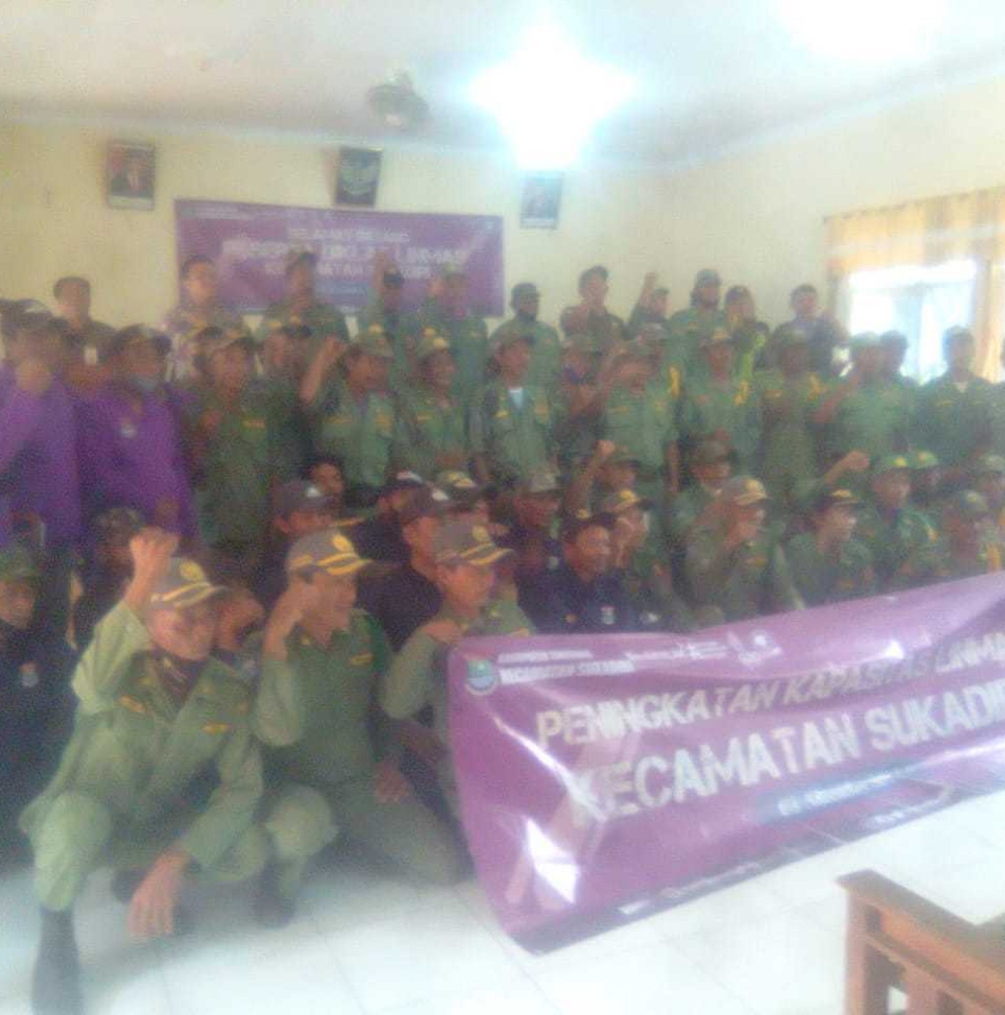 Satlinmas se-Kecamatan Sukadiri Ikuti Diklat, Camat Hapid Minta Cegah Kenakalan Remaja