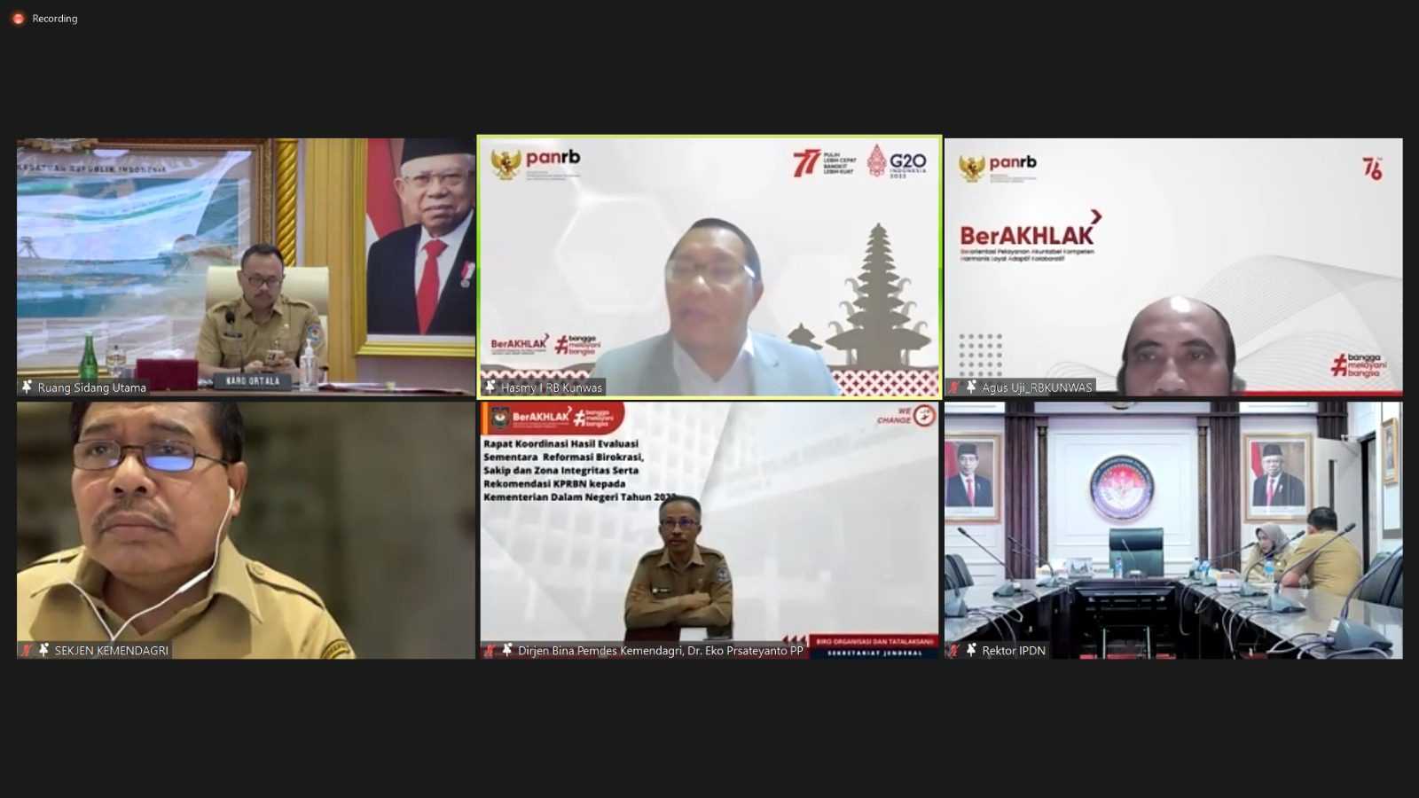 Sekjen Kemendagri Minta Jajarannya Perkuat Capaian Indeks Reformasi Birokrasi I PojokPublik