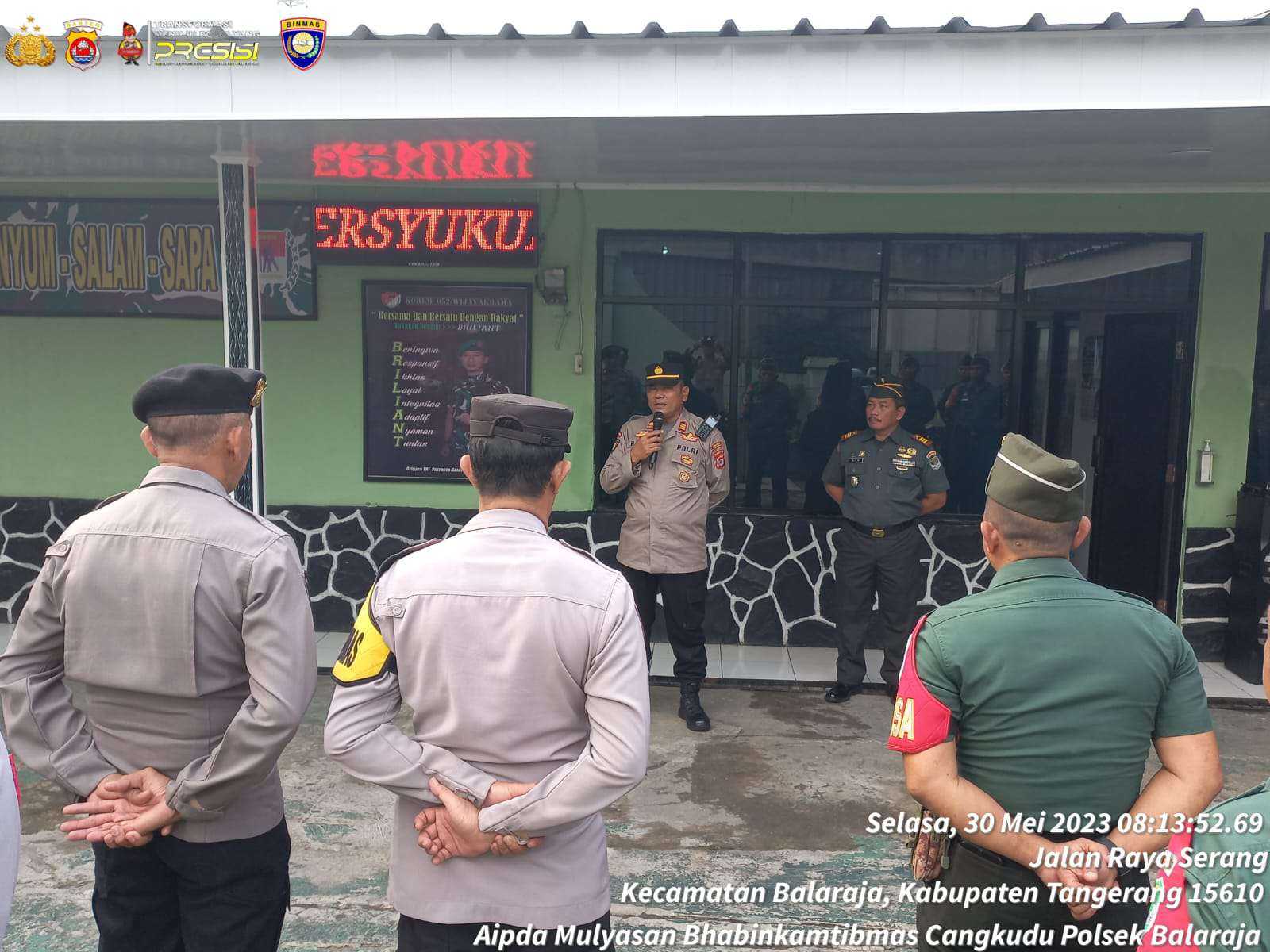 Apel Sinegritas TNI-POLRI, Dalan Menjaga Wilkum, Mewujudkan Rasa Aman Nyaman dan Damai di Mako Koramil 05 Balaraja I PojokPublik