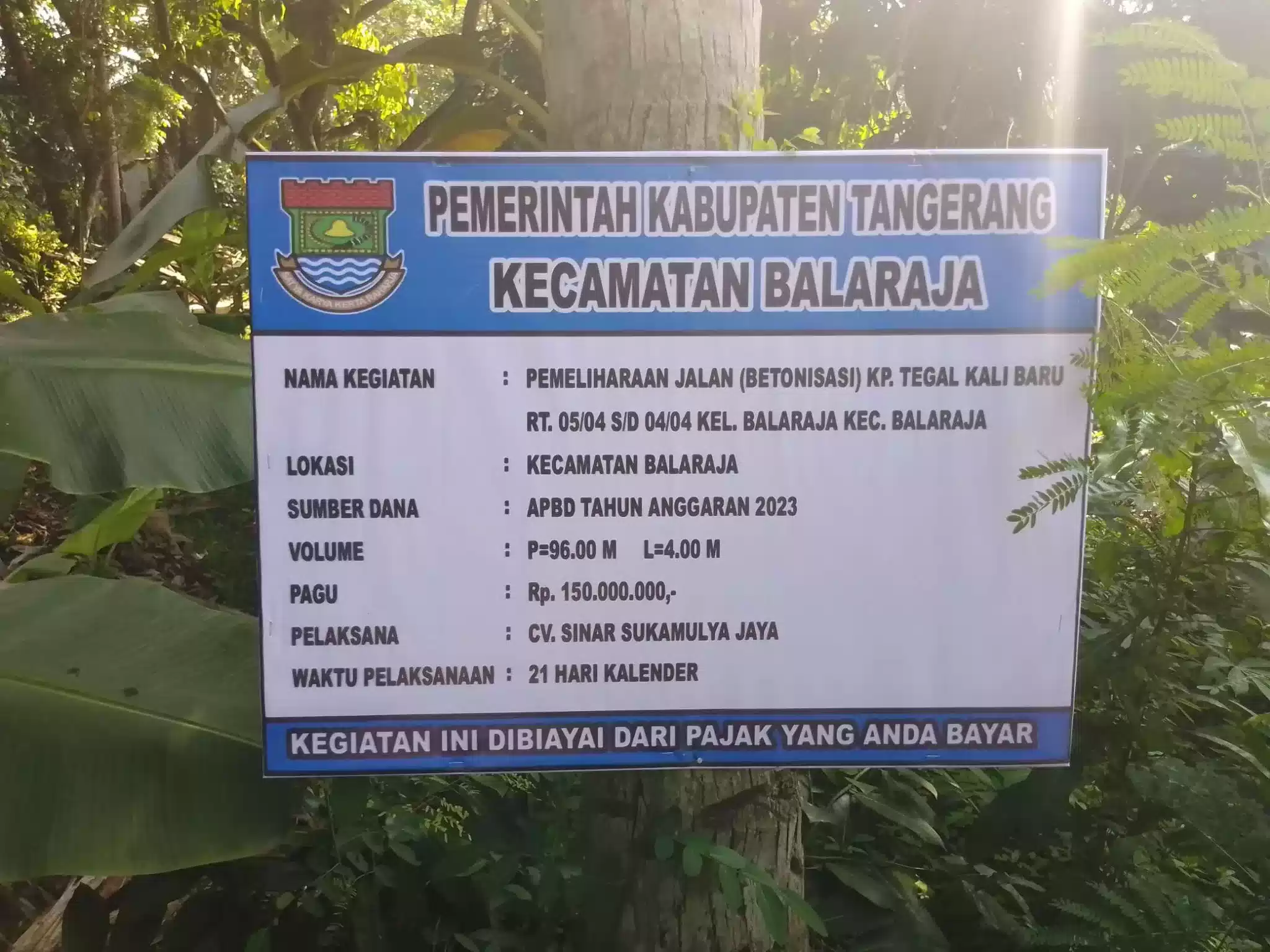 Betonisasi Jalan Penghubung di Kelurahan Balaraja, Masyarakat Sekitar Mengapresiasi I PojokPublik