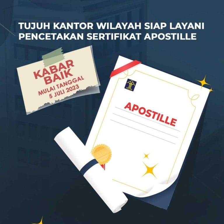 Kabar Baik! Tujuh Kantor Wilayah Kemenkumham Siap Layani Pencetakan Sertifikat Apostille 9 Kabar Baik! Tujuh Kantor Wilayah Kemenkumham Siap Layani Pencetakan Sertifikat Apostille