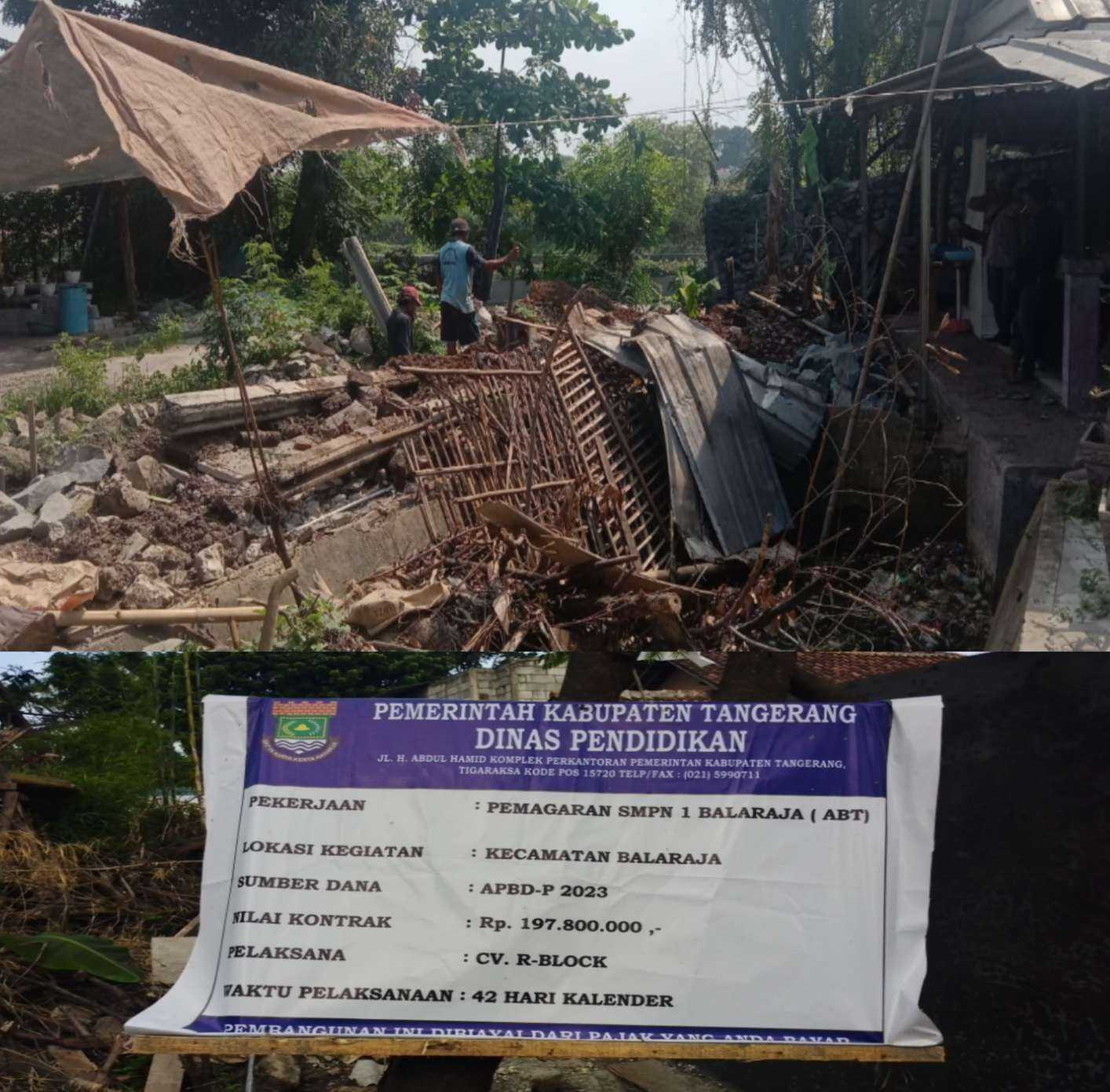 Astaga..!! Diduga Pelaksana CV. R-BLOCK Lalai Dalam Kegiatan Proyek Pemagaran dan Abaikan K3. I PojokPublik