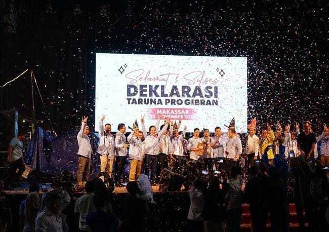 Didik Mukrianto Pimpin Deklarasi Taruna Pro Gibran di Makasar