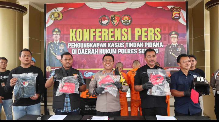 Gerak Cepat : Empat Komplotan Pelaku Pencurian Dengan Kekerasan Berhasil di Bekuk Jajaran Polres Serang dan Empat Lainnya Dalam Pengejaran Polisi