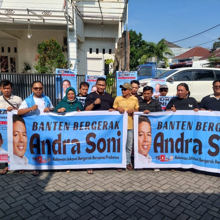 Relawan di Kecamatan Cilegon Deklarasikan Andra Soni dari Anak Kampung Jadi Gubernur Banten