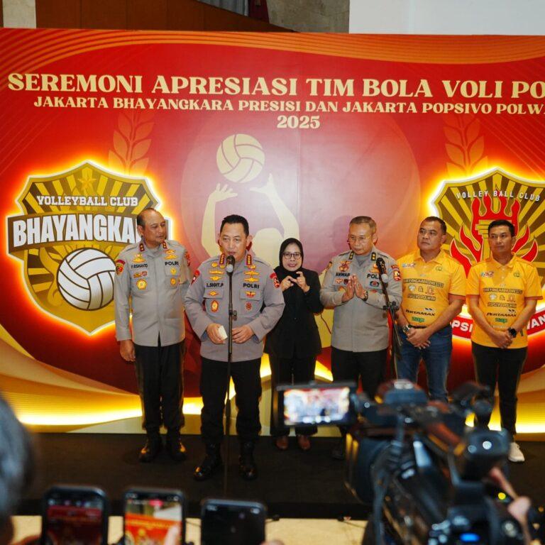 Hadiri Seremoni Apresiasi Tim Voli, Kapolri: Terus Bawa Harum Nama Institusi