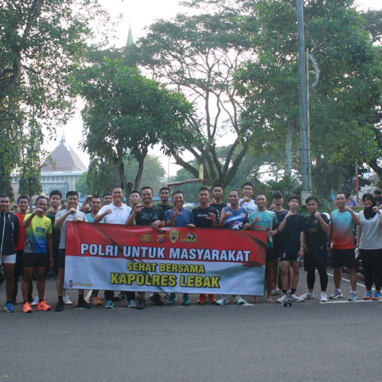Polres Lebak Polda Banten Gelar Olahraga Lari Bersama Masyarakat