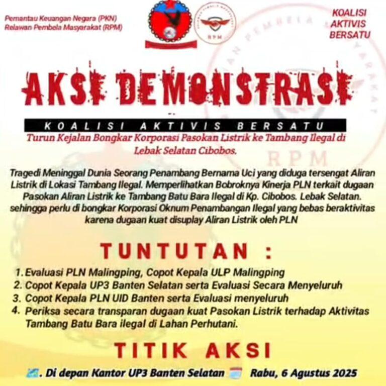 Cibobos Berduka, Aktivis Sebut PLN Tutup Mata