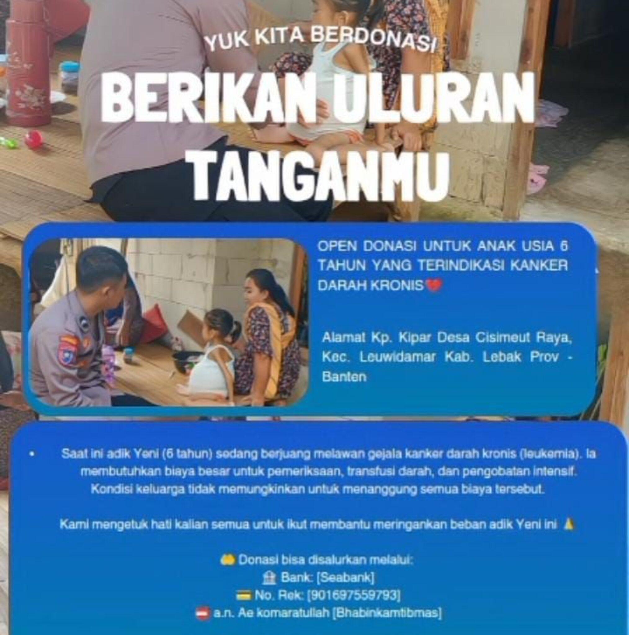 Setahun Tanpa Pengobatan, Bocah 6 Tahun di Leuwidamar Berjuang Lawan Kanker Darah