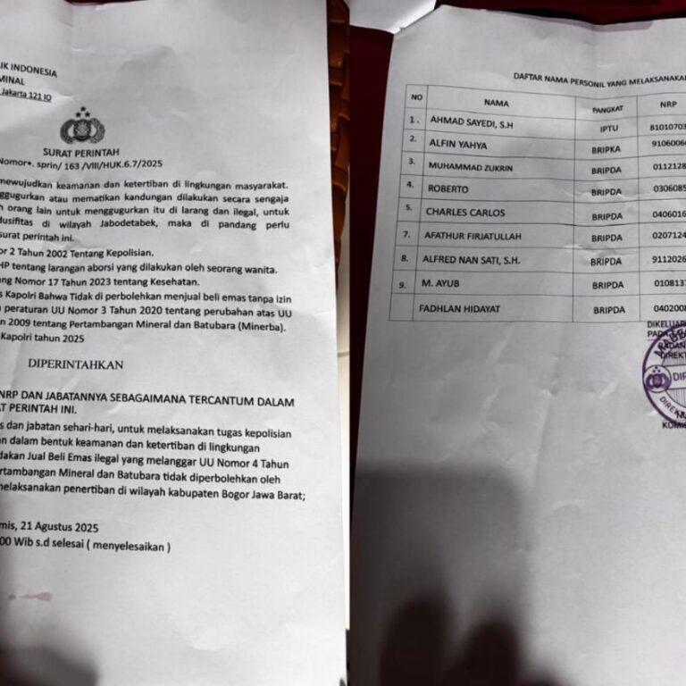 Polri Dicederai Oknum Pembawa Surat Tugas Diduga Bodong, Ketua GMBI Lebak King Naga Desak Usut Tuntas