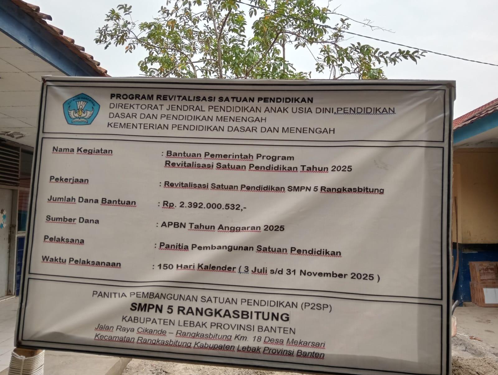 LBH ARB Soroti Program Revitalisasi SMPN 5 Rangkasbitung Abaikan Safety K3 I PojokPublik