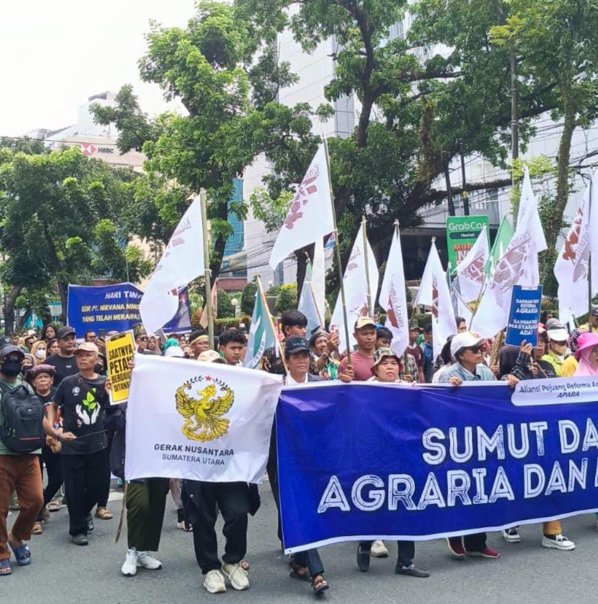 Peringati Hari Tani Nasional, Ribuan Petani Serbu Kantor Gubernur Sumut