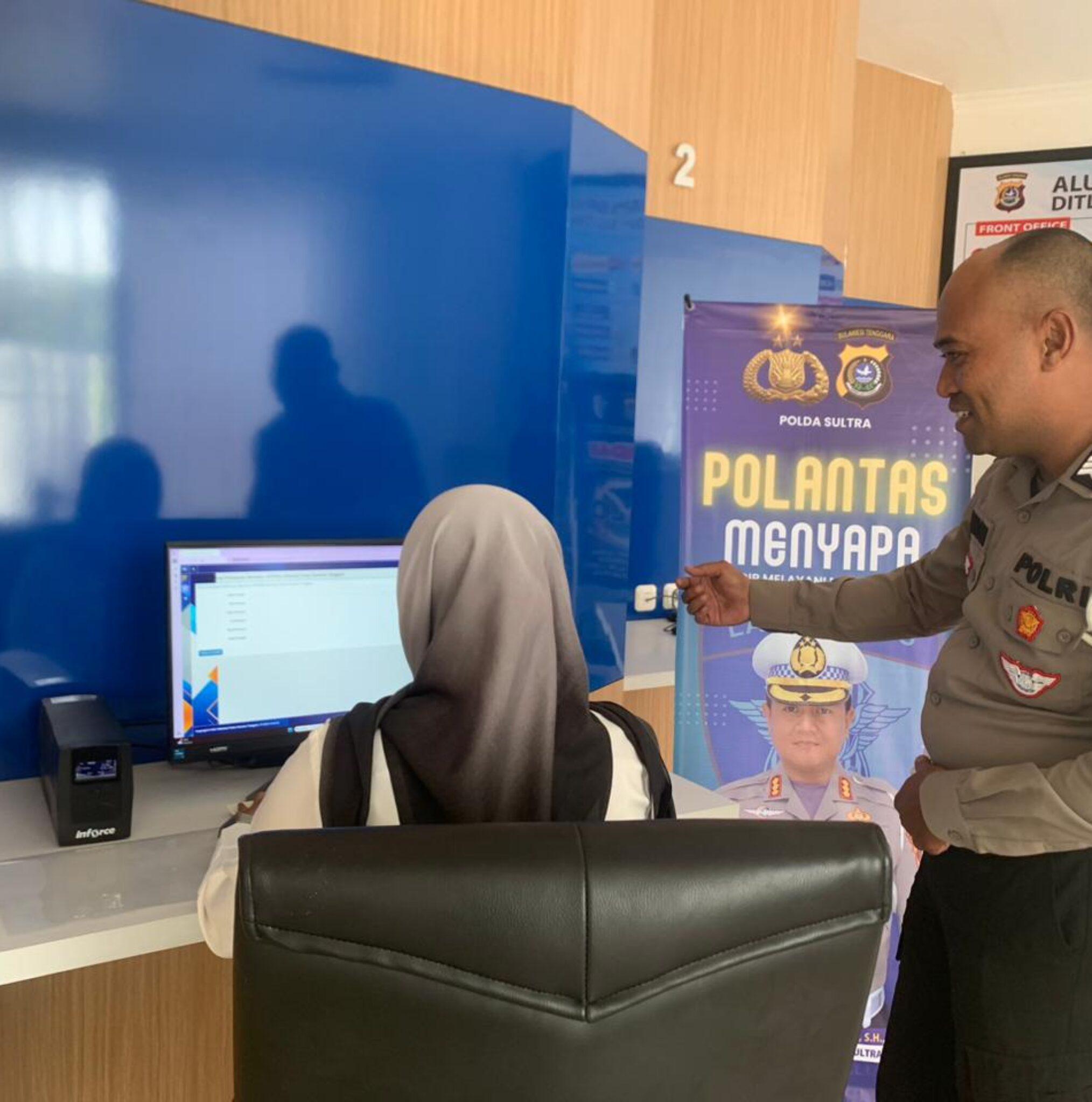 Pelayanan Humanis Dilakukan Subdit Regident Ditlantas Polda Sultra, Masyarakat Berikan Apresiasi