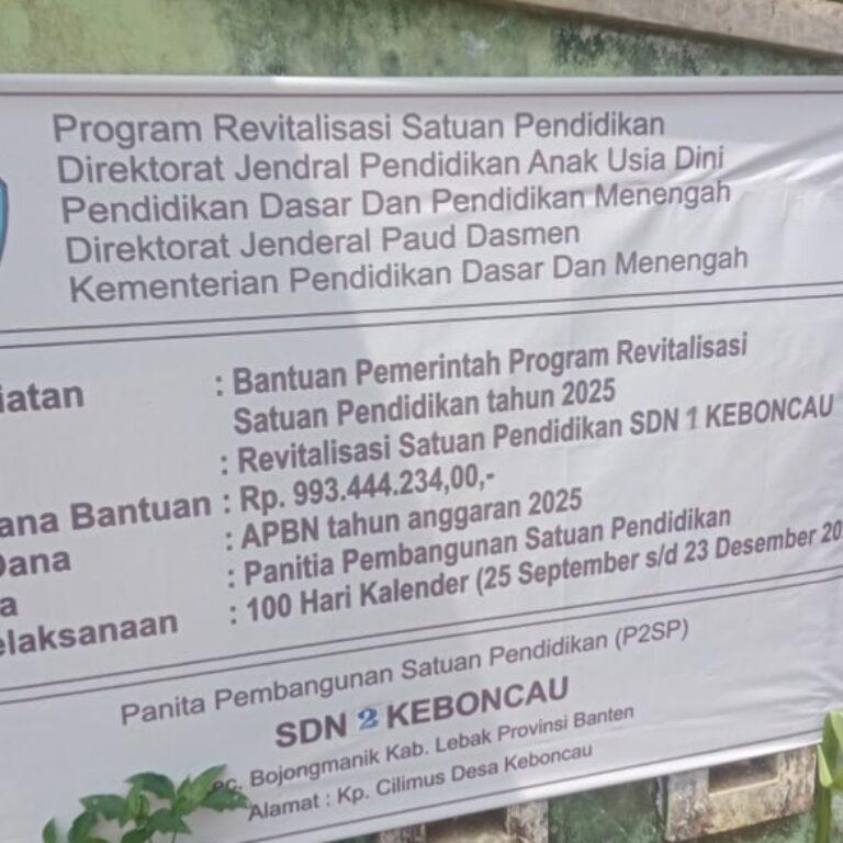 Mantap, Proses Revitalisasi SDN 2 Keboncau di Bojongmanik Tunjukan Progres Positif 9 Mantap, Proses Revitalisasi SDN 2 Keboncau di Bojongmanik Tunjukan Progres Positif I PojokPublik