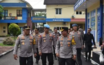 Agenda Supervisi Polri, Kapolres Lebak Sambut Kunker Wakapolda Banten