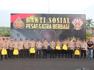 Baksos, Pesat Gatra Berbakti, 320 Paket Sembako Untuk Warga Di Darkum Polres Serang Kota Polda Banten