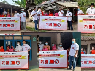 Rutin Aliansi Nawacita Kota Cilegon Bagikan Sembako dan Masker ke Warga