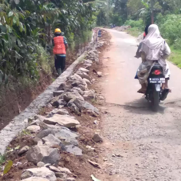 Desa Pasir Petey Bangun Pavling Block dan Drainase