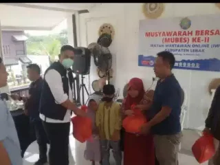 Amal Jayabaya Santuni Anak Yatim Saat Mubes IWO Lebak