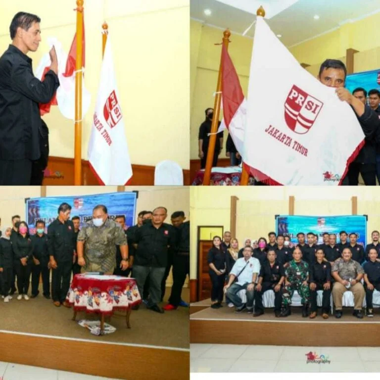 Pelantikan Pengurus PRSI Kota Jakarta Timur Dengan Ditandai CIUM BENDERA MERAH PUTIH DAN BENDERA PRSI