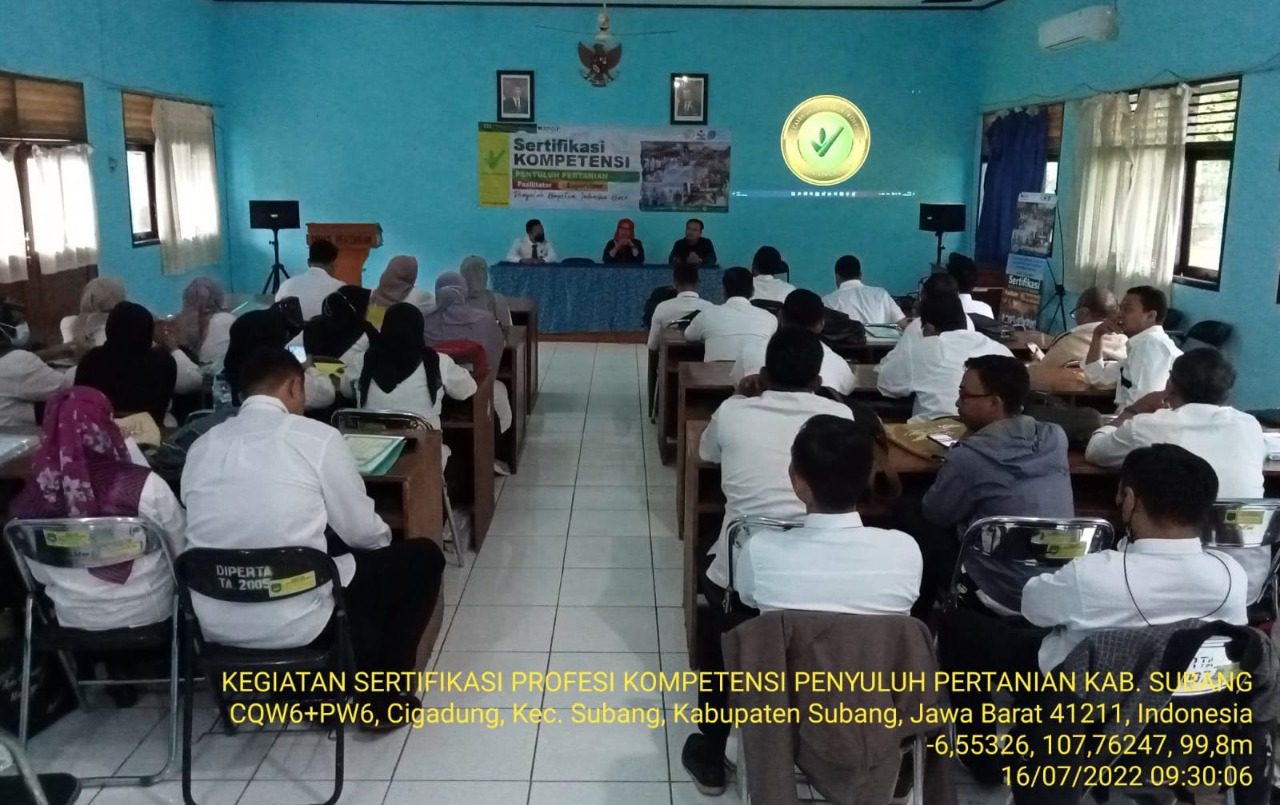 LSP PERTANI INDONESIA GELAR SERTIFIKASI PENYULUH PERTANIAN DI DINAS PERTANIAN KABUPATEN SUBANG 3 LSP PERTANI INDONESIA GELAR SERTIFIKASI PENYULUH PERTANIAN DI DINAS PERTANIAN KABUPATEN SUBANG I PojokPublik