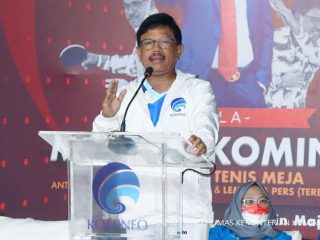 Lewat Turnamen Tenis Meja Piala Menkominfo, Menteri Johnny Dorong Kerja Sama Meriahkan HUT RI