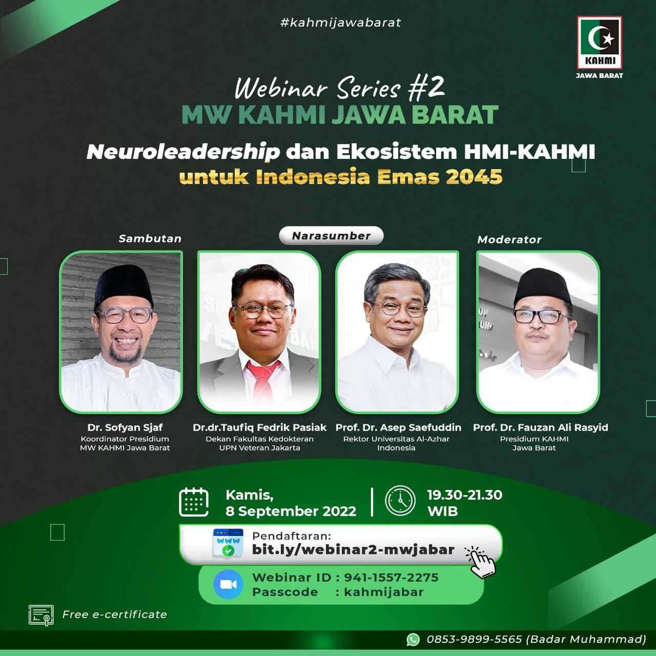 KAHMI Jawa Barat : Ulas Neuro-Science Untuk Realisasi "Indonesia Emas 2045" 7 KAHMI Jawa Barat : Ulas Neuro-Science Untuk Realisasi "Indonesia Emas 2045" I PojokPublik