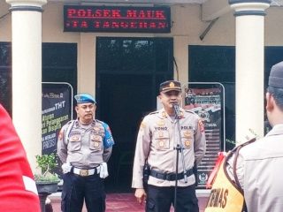 Apel Gabungan Pengamanan Malam Tahun Baru 2023, Kapolsek Mauk: Ciptakan Kondusipitas Wilayah 