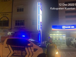 Jelang Nataru, Satlantas Polres Kuansing Melakukan Blue Light Patrol