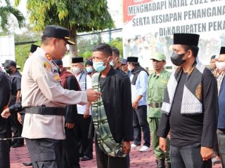 Antisipasi Bencana dan Nataru Polres Pekalongan Gelar Apel Satkamling