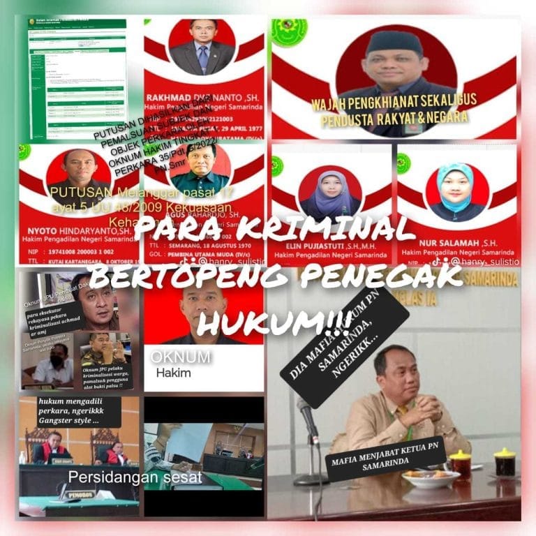 PROSES LAPORAN 8 OKNUM HAKIM, 2 JAKSA DAN 1 PENYIDIK POLRI LAMBAN, BAGAIMANA MAU MELAPOR LAGI OKNUM LAINNYA