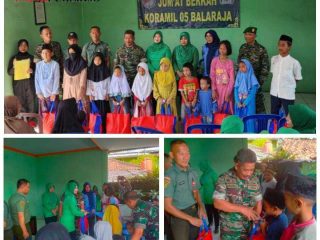 Jum’at Berkah Berbagi Yatim Piatu dan Fakir Miskin Koramil 05 Balaraja