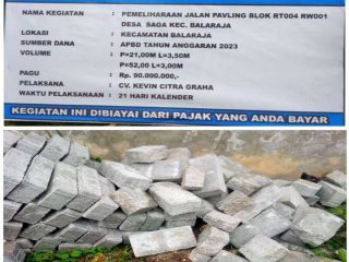 Kurang Pengawasan Pemeliharaan Jalan Paving blok di Perumahan Permata Balaraja Kwalitas Diduga Tidak Sesuai Spek
