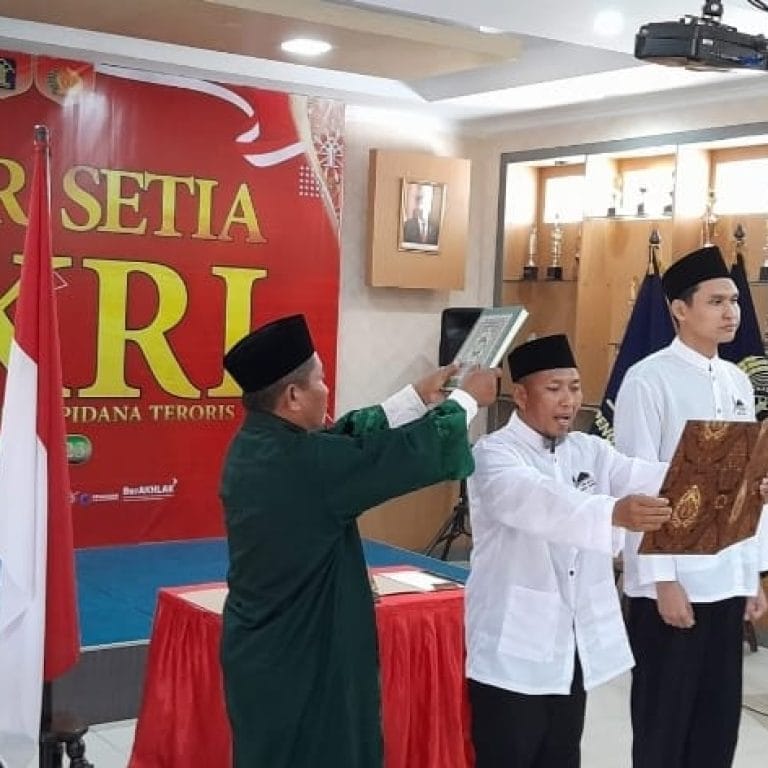 Dua Narapidana Lapas Subang Bacakan Ikrar Setia NKRI