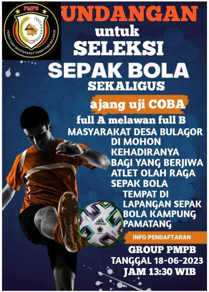 Wau ! PMPB tidak main - main akan panggil pelatih dan seluruh atlet sepak bola Se-Desa Bulagor 7 Wau ! PMPB tidak main - main akan panggil pelatih dan seluruh atlet sepak bola Se-Desa Bulagor I PojokPublik
