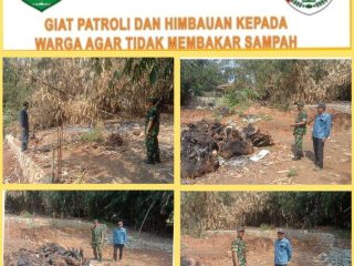 Cegah Kebakaran Lahan Kosong, Babinsa sigap Laksanakan Pemadaman Pembakaran Sampah
