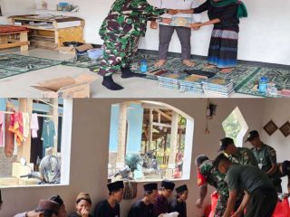 Safari Jum’at Berkah TNI Peduli Santri Koramil 05/Balaraja Bagikan Nasi Box dan Kitab Suci Al-Qur’an