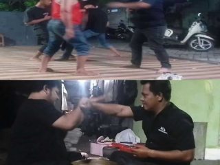 Ketua Media Center Balaraja (MCB) Ikut Latihan Tjimande di Padepokan  Satgas Banten DPC Kabupaten Tangerang