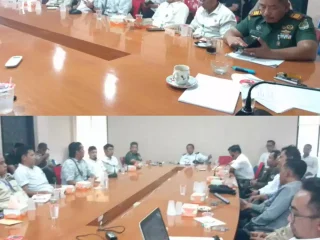Danramil 05 Balaraja Kodim 0510 Tigaraksa Hadiri Undangan Rapat Terkait Permasalahan Sampah, di Kantor Kecamatan Balaraja
