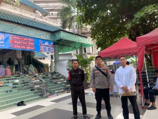 Polsek Cempaka Putih Lakukan Pengamanan Sholat Idul Adha 1445 H