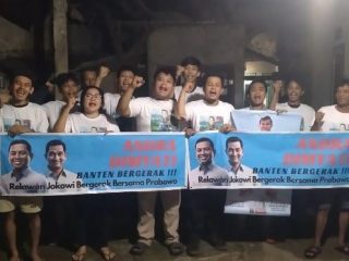 Warga Cijoro Lebak Teriakan Andra - Dimyati untuk Banten Maju