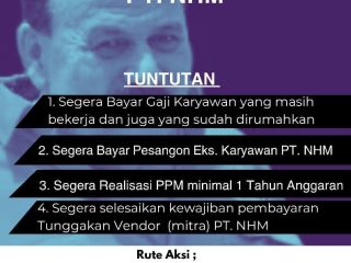 Usir Perusahaan Nakal, Ratusan Karyawan PT. NHM Duduki Kantor Kemenaker