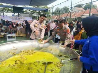 Kapolsek Cibadak Polres Lebak Hadiri Festival Makan Besar Kuliner Nusantara