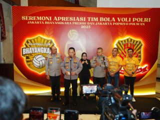 Hadiri Seremoni Apresiasi Tim Voli, Kapolri: Terus Bawa Harum Nama Institusi