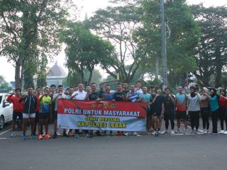 Polres Lebak Polda Banten Gelar Olahraga Lari Bersama Masyarakat