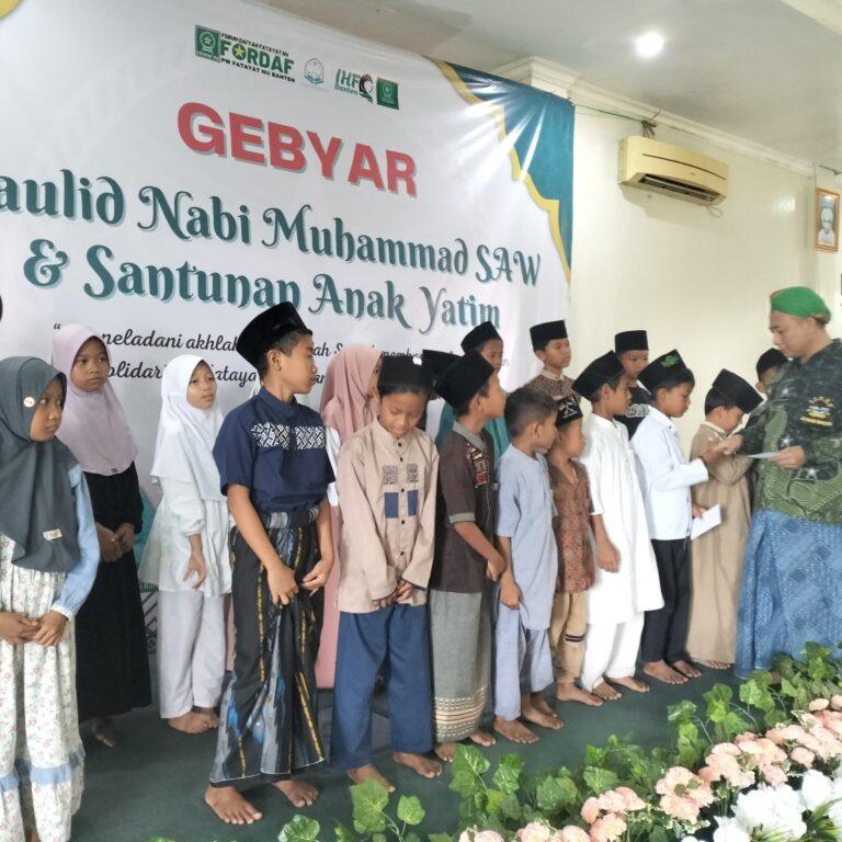 PW Fatayat NU Banten Santuni Anak Yatim dan Lomba Keagamaan dalam Peringatan Maulid Nabi Muhammad SAW 1447 H