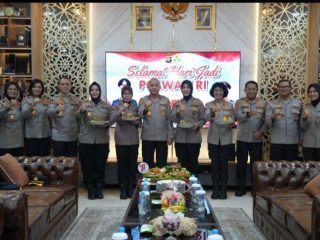 Peringati HUT ke 77 Polwan, Polda Banten Gelar Syukuran