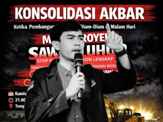 Mahasiswa dan Elemen Rakyat Banten Serukan Tolak Mega Proyek Sawah Luhur
